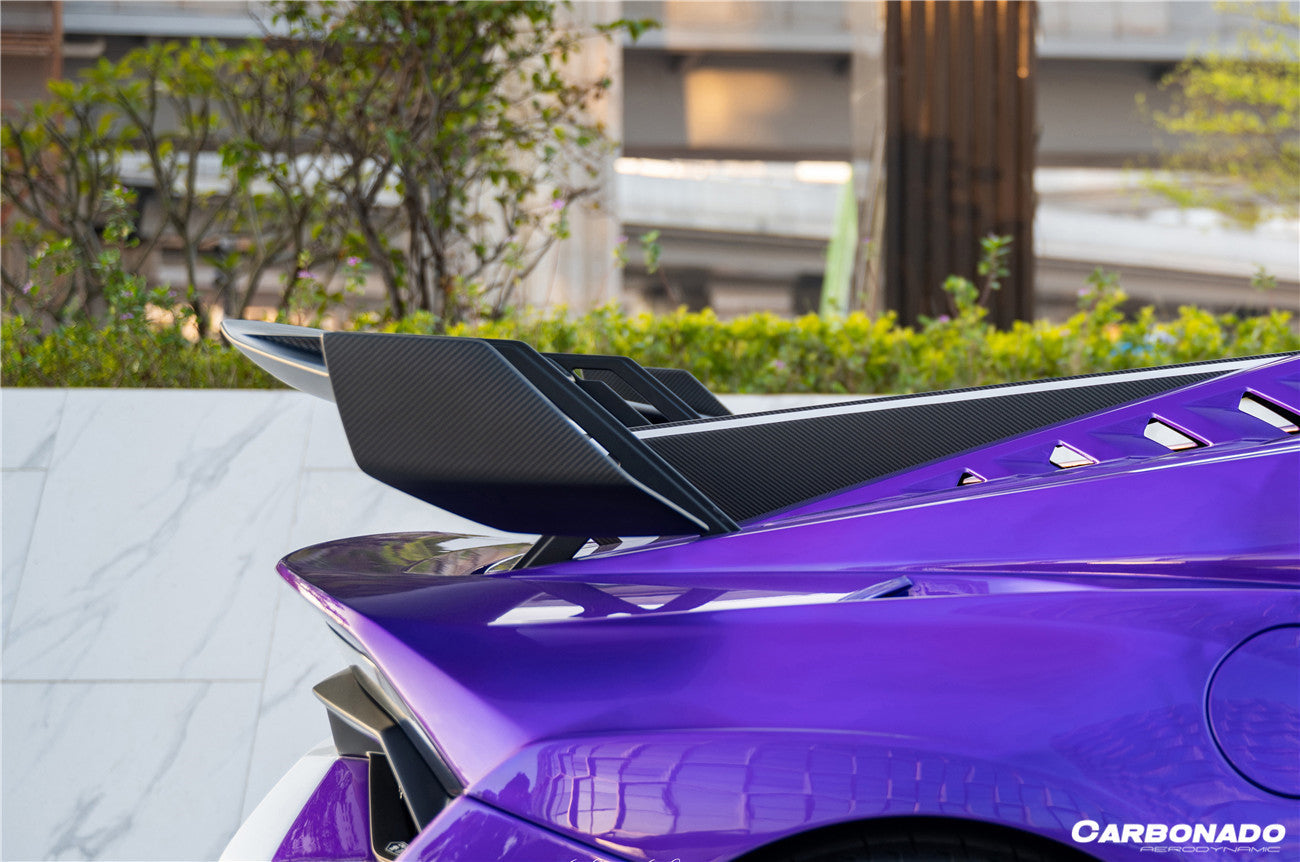 2021 - 2024 Lamborghini Huracan STO Dry Carbon Fiber Trunk Spoiler Side Winglets