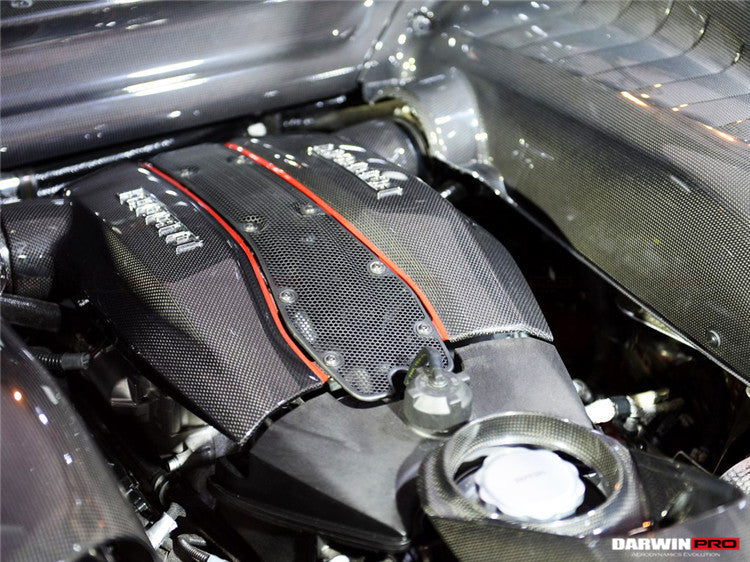 2015 - 2020 Ferrari 488 GTB/Spyder Dry Carbon Fiber Engine Cover Replacement