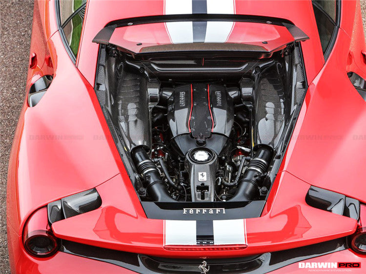2015 - 2022 Ferrari 488 GTB&488 PISTA&F8 Dry Carbon Fiber Inner Underscreen panel Replacemnt