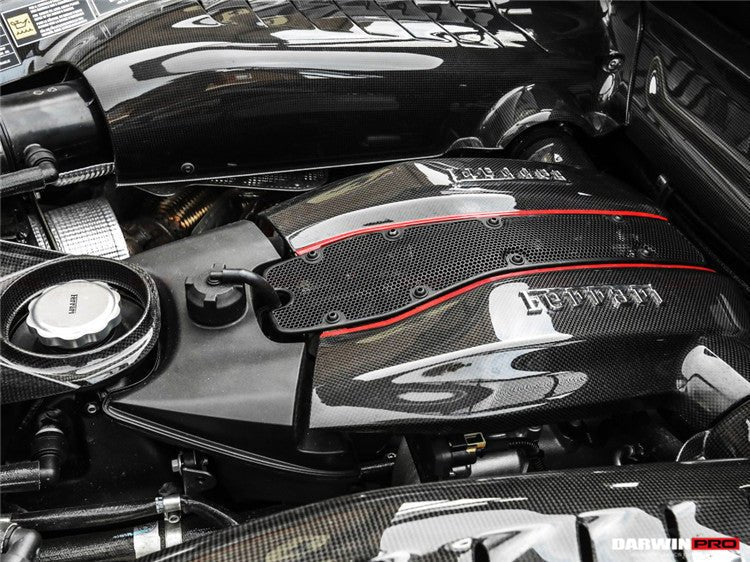 2015 - 2020 Ferrari 488 GTB/Spyder Dry Carbon Fiber Engine Cover Replacement