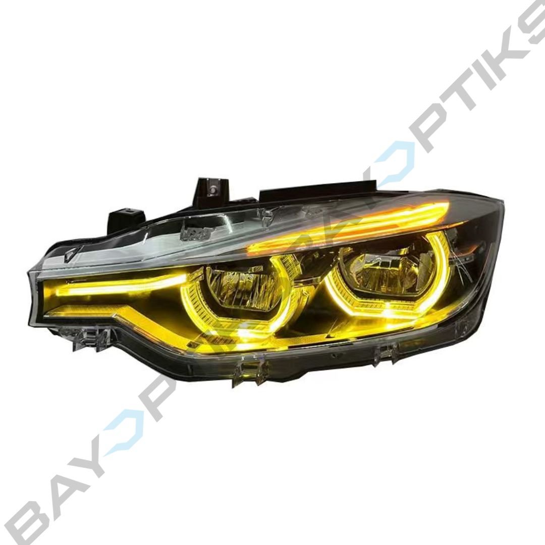 BMW 3 Series F30 OEM Chrome LCI Style Tri-Color Headlights 2013-2018