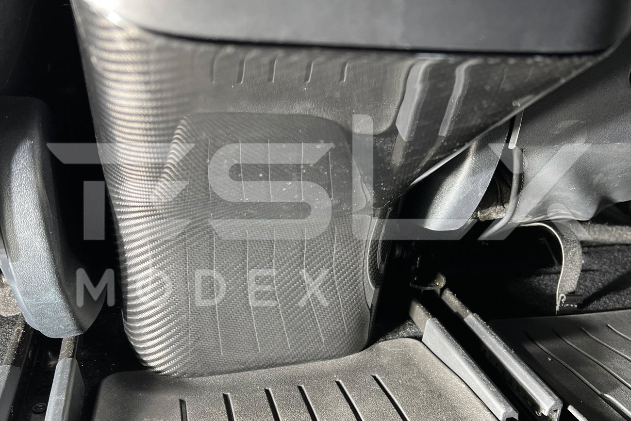 Tesla Model 3 Model Y Carbon Fiber Interior Rear Anti Kick Plate Cover 2020-2024