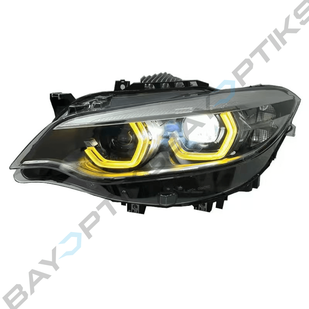BMW 2 Series F22 LCI Style Ikon CSL Yellow White Amber LED Headlights 2014-2021