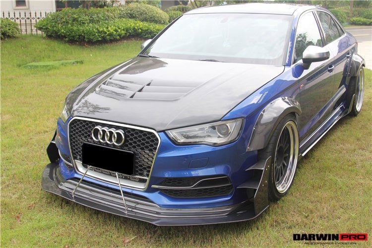 2013 - 2016 Audi S3/ A3 Sline Sedan BKSS Style Front Lip with Under Board