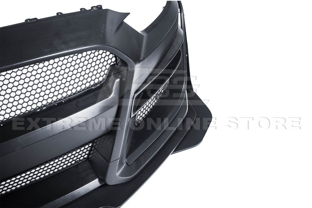 Ford Mustang S550 GT500 Style Conversion Full Body Kit Front Bumper Side Skirts High Wing 2015-2023