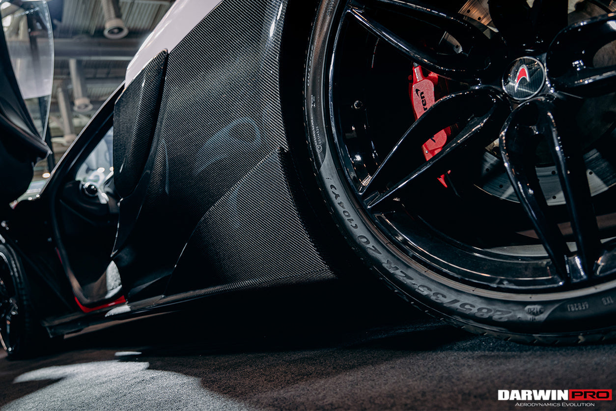 2015 - 2021 McLaren 600lt 540C 570S Cabon Fiber Side Skirts Under Board