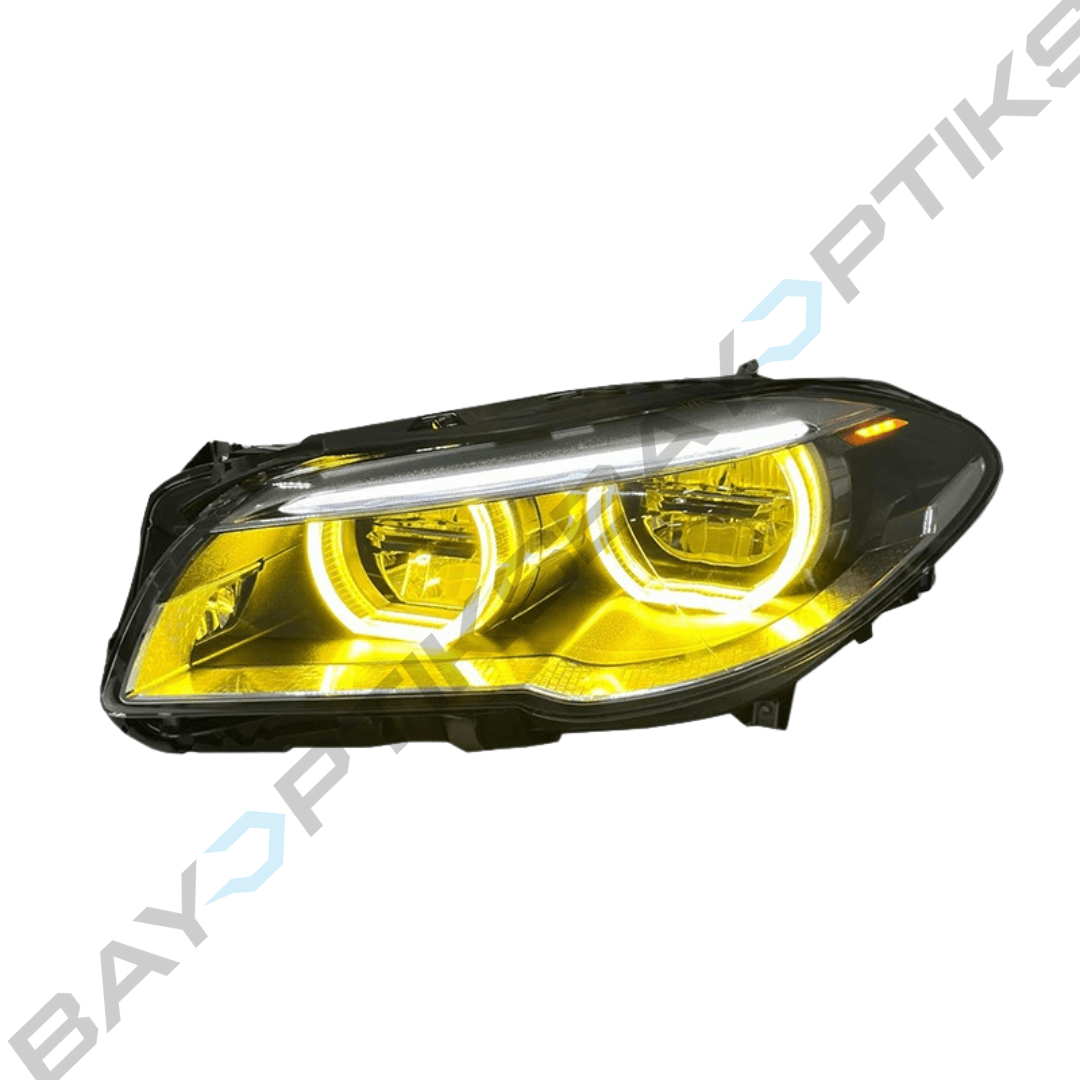 BMW F10 5 Series & M5 LCI Style CSL Yellow/White DRL Headlights 2011-2013