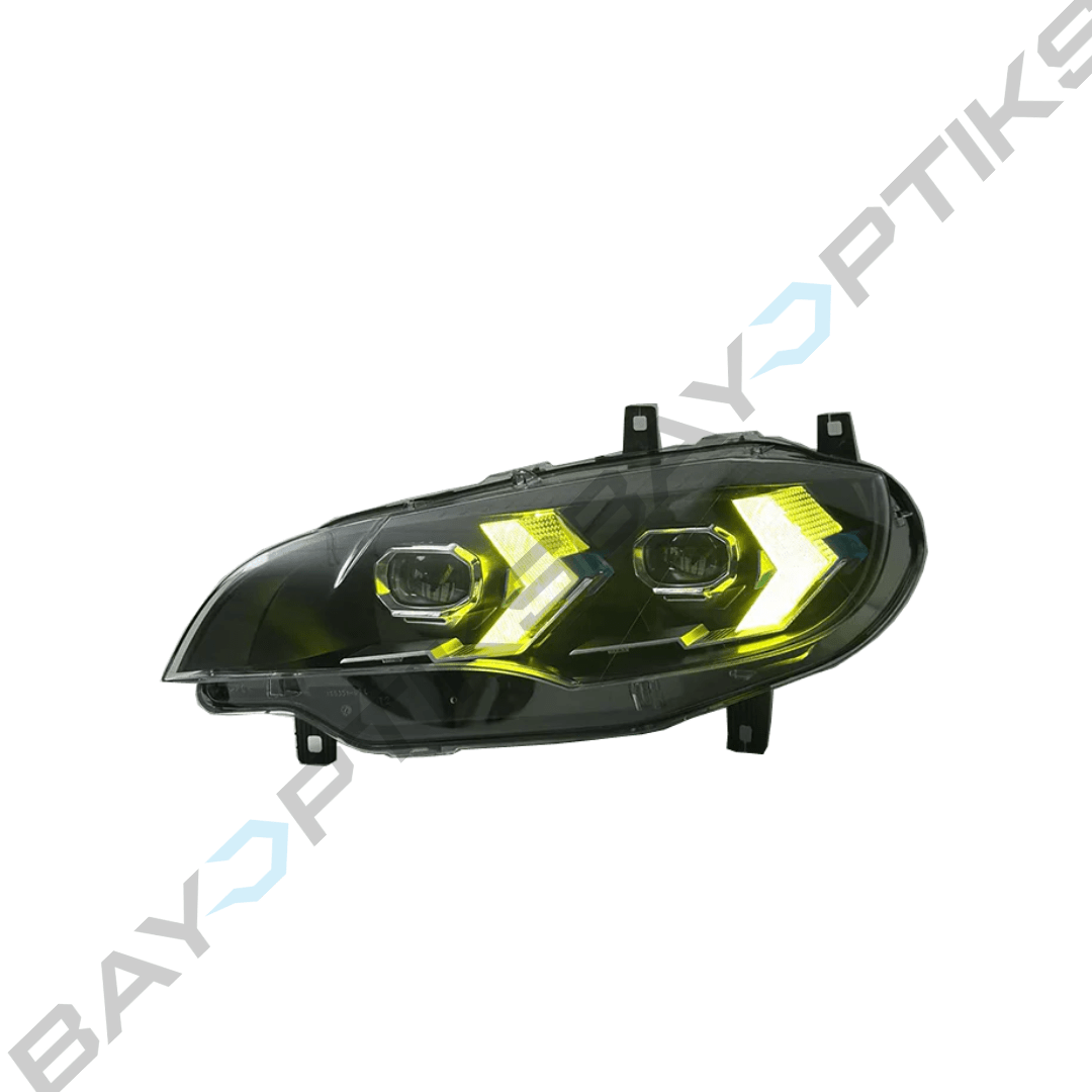 E71 X6 FACELIFT G05 X5 STYLE CSL Yellow/White LED Headlights (2008-2014)