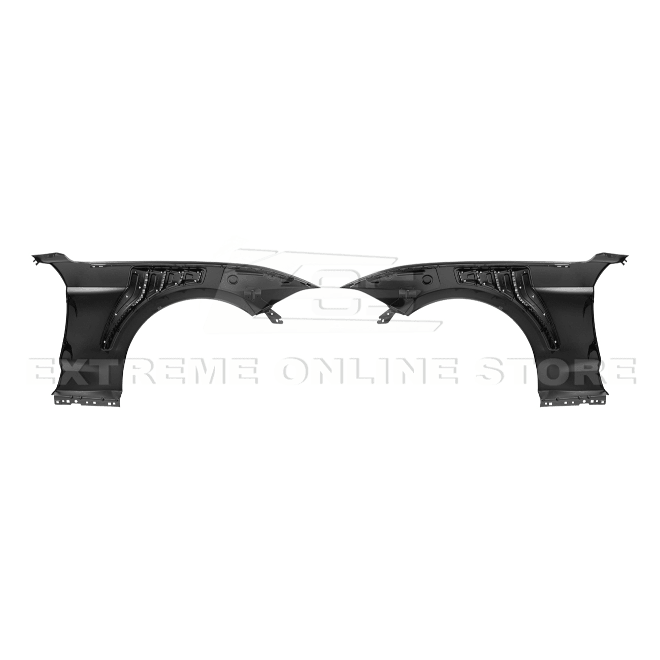 Mustang S550 GTD Style Primed Black Front Side Vented Fenders 2018-2023
