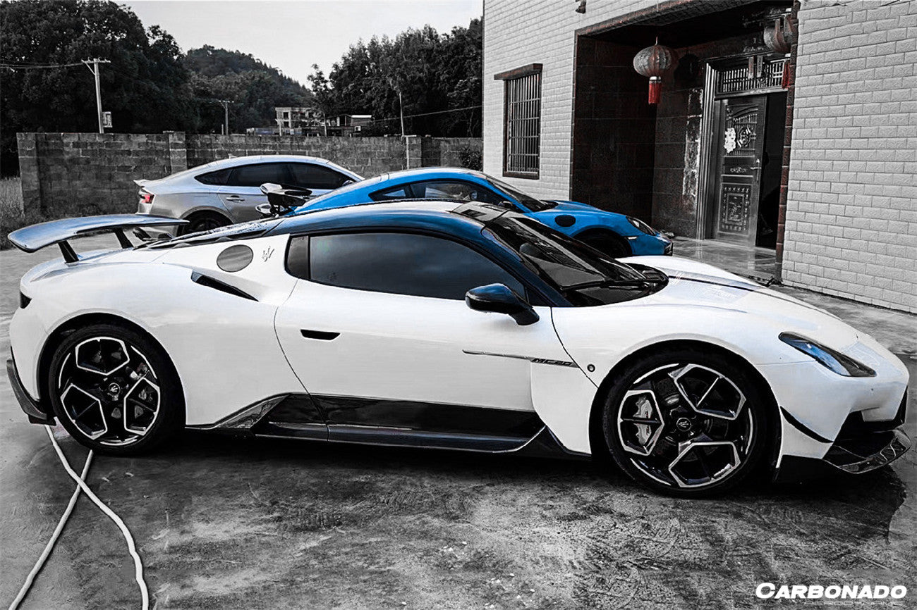2020 - 2024 Maserati MC20 SVD Style Dry Carbon Fiber Side Skirts
