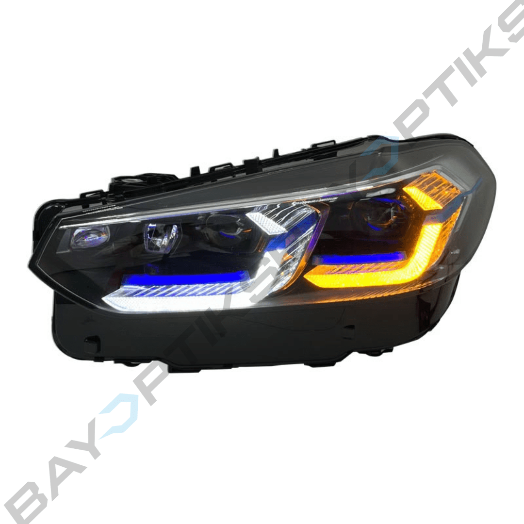 BMW G01 G08 X3 Laser Style Yellow White Switchable LED Headlights 2018-2024