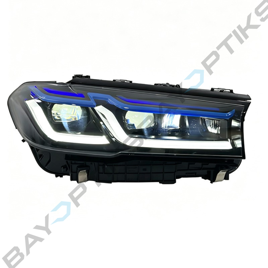 BMW 5 Series G30 G38 V3 Smoked LED Headlights Yellow/White DRL 2018-2023