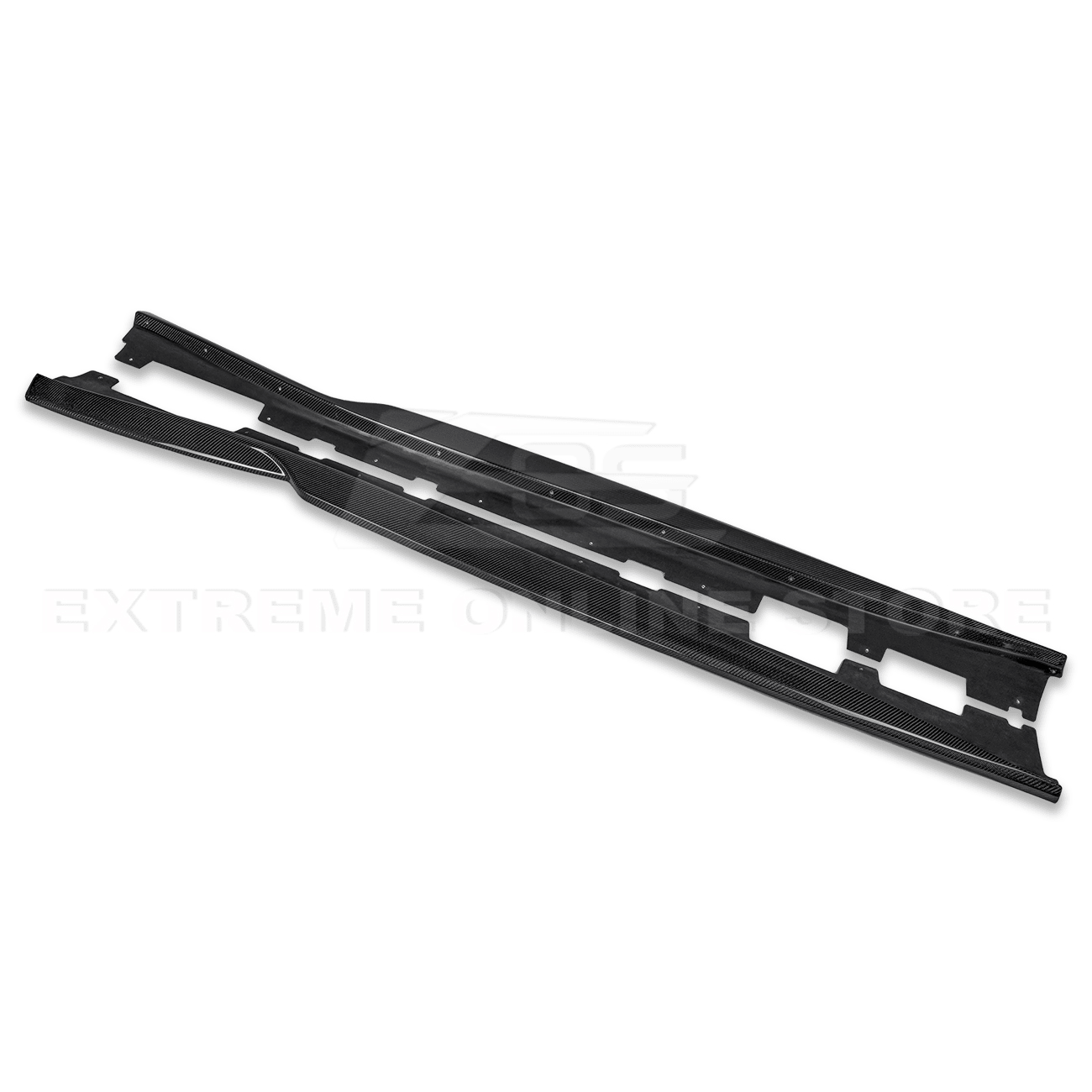 Chevrolet Camaro 6th Gen T6 Style Gloss Black Carbon Fiber Side Skirts 2019-2024