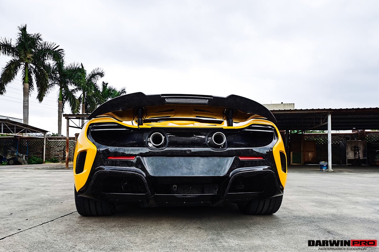 2011 - 2017 McLaren 650S 625C MP4 12C  675LT Style Dry Carbon Fiber Rear Body Kit
