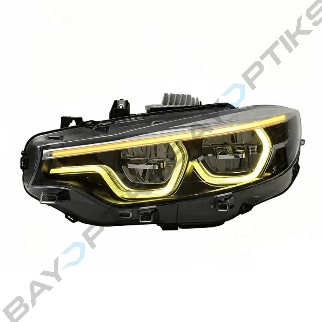 BMW F32 F36 F80 F82 4 Series M3 M4 Black Shadow RGB Style LED Headlights 2014-2020