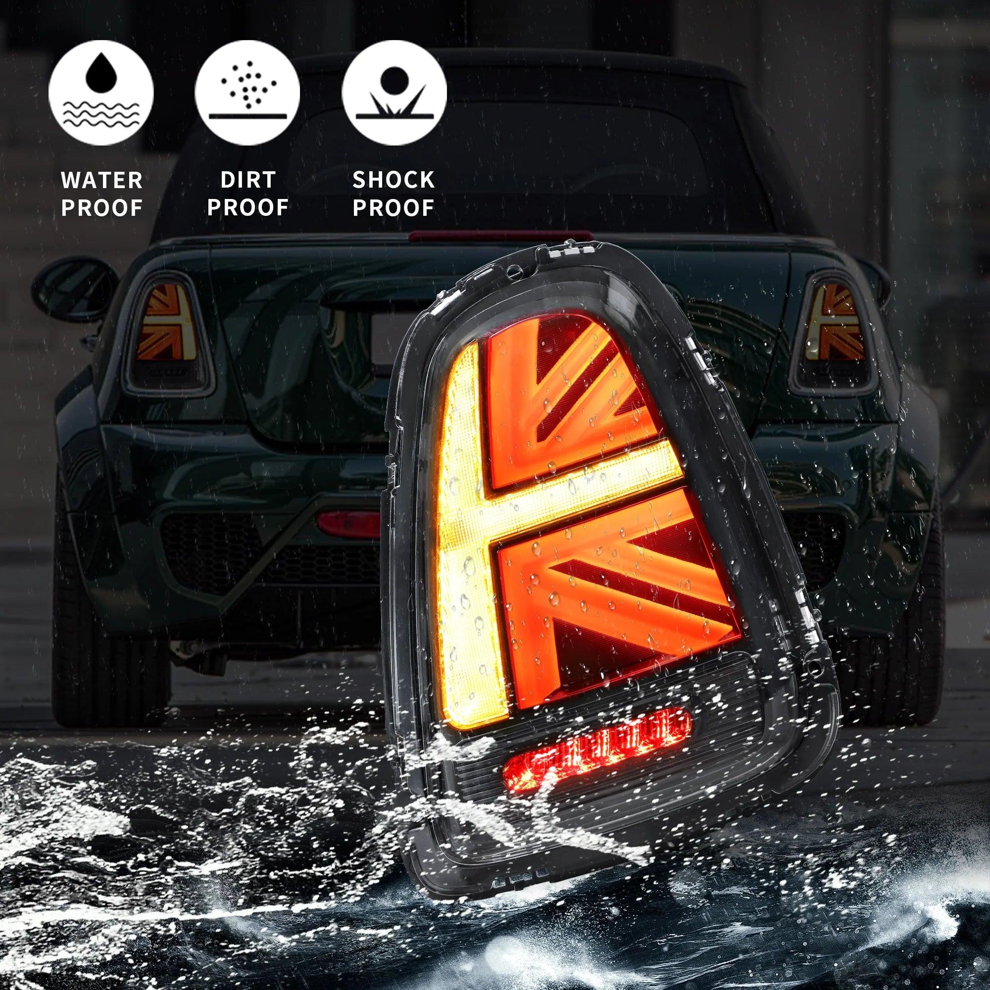 BMW Mini Cooper [Hatch] R56 R57 R58 R59 Union Jack Rear Lamps LED Taillights 2007 - 2015