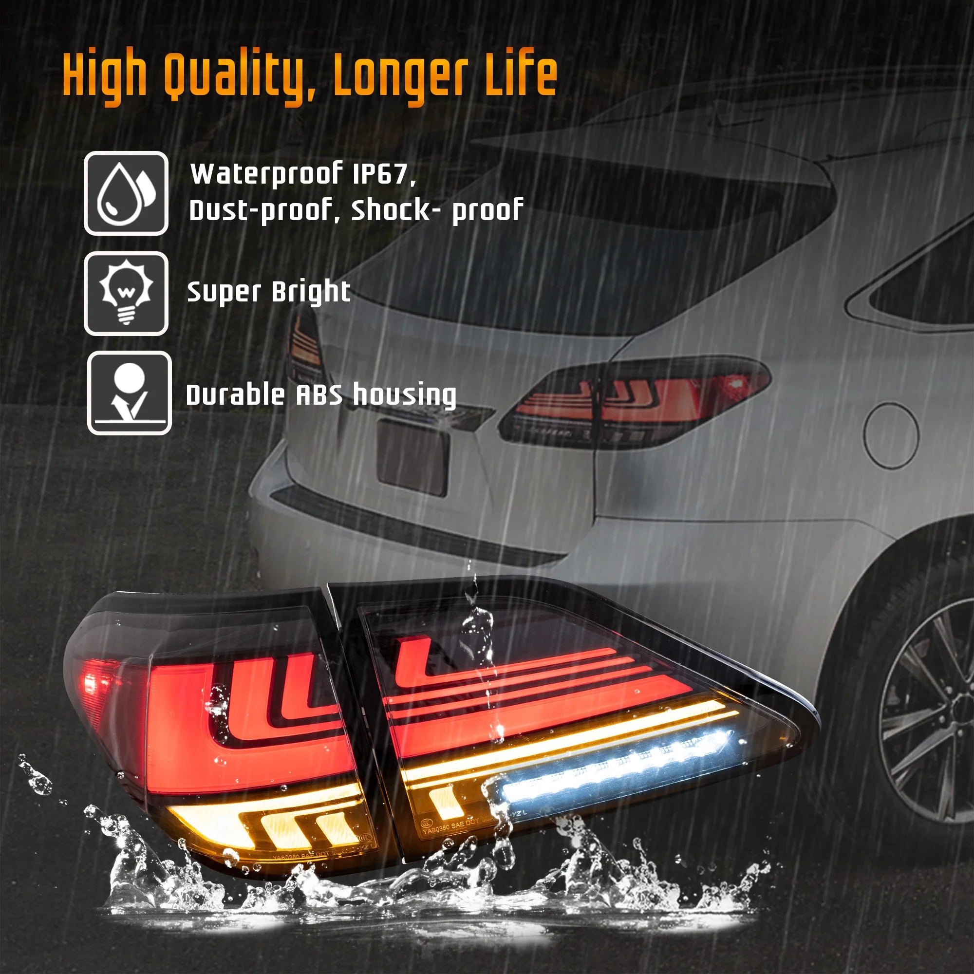 2010 - 2015 Lexus RX 350 450h 270 LED Taillights