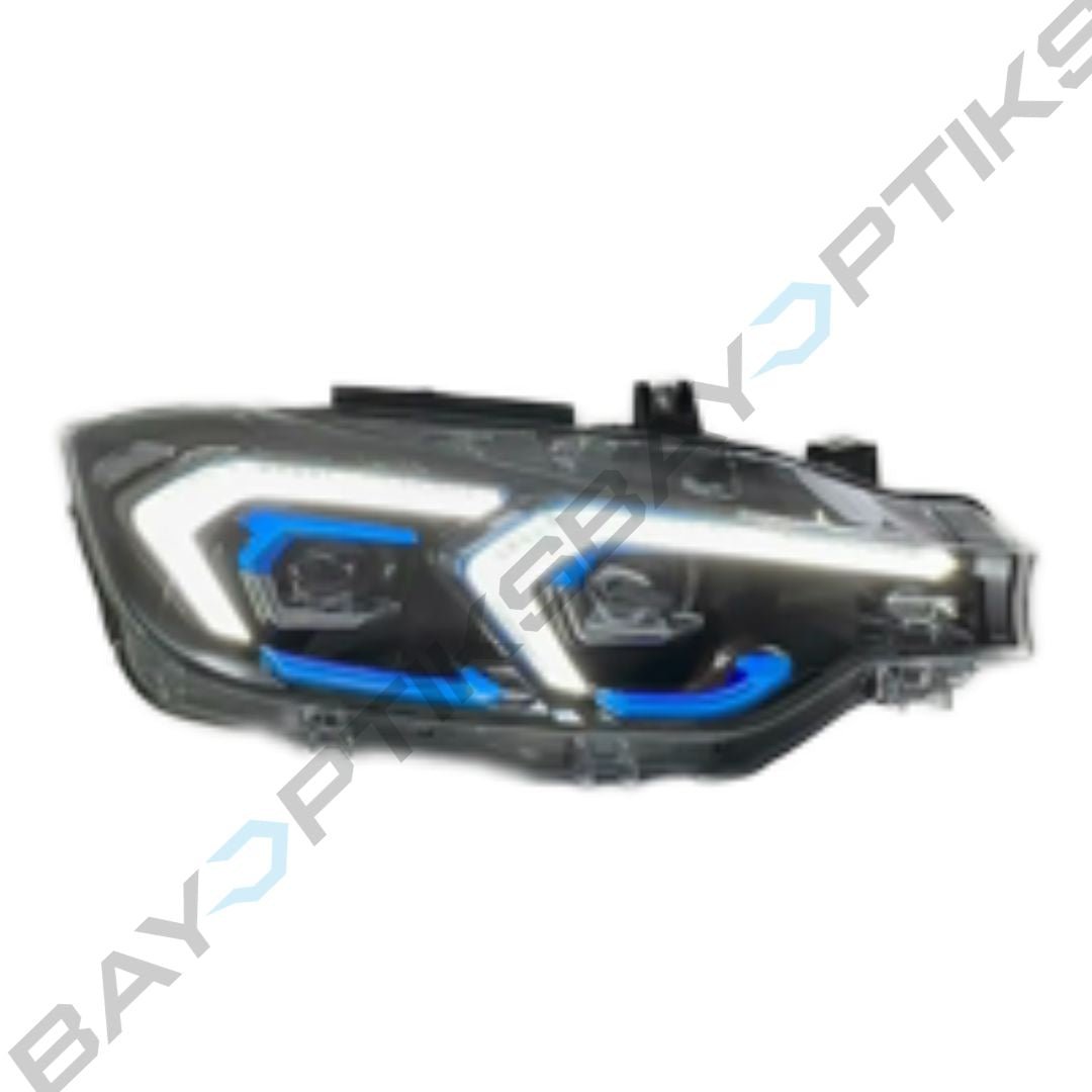 BMW 3 Series F30 Blue Trim CSL Yellow/White Dual Color Headlights 2013-2018