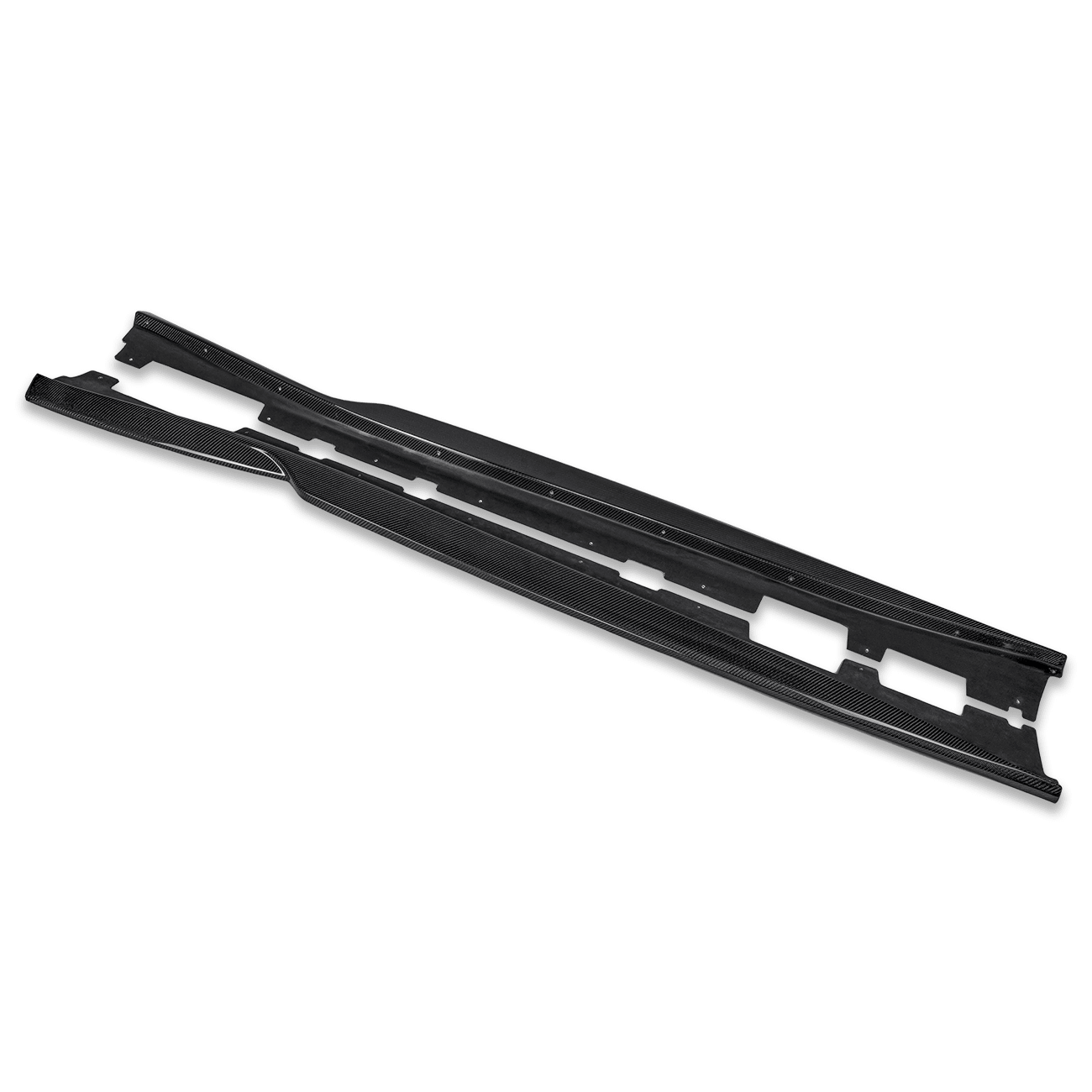 Chevrolet Camaro 6th Gen T6 Style Gloss Black Carbon Fiber Side Skirts 2019-2024