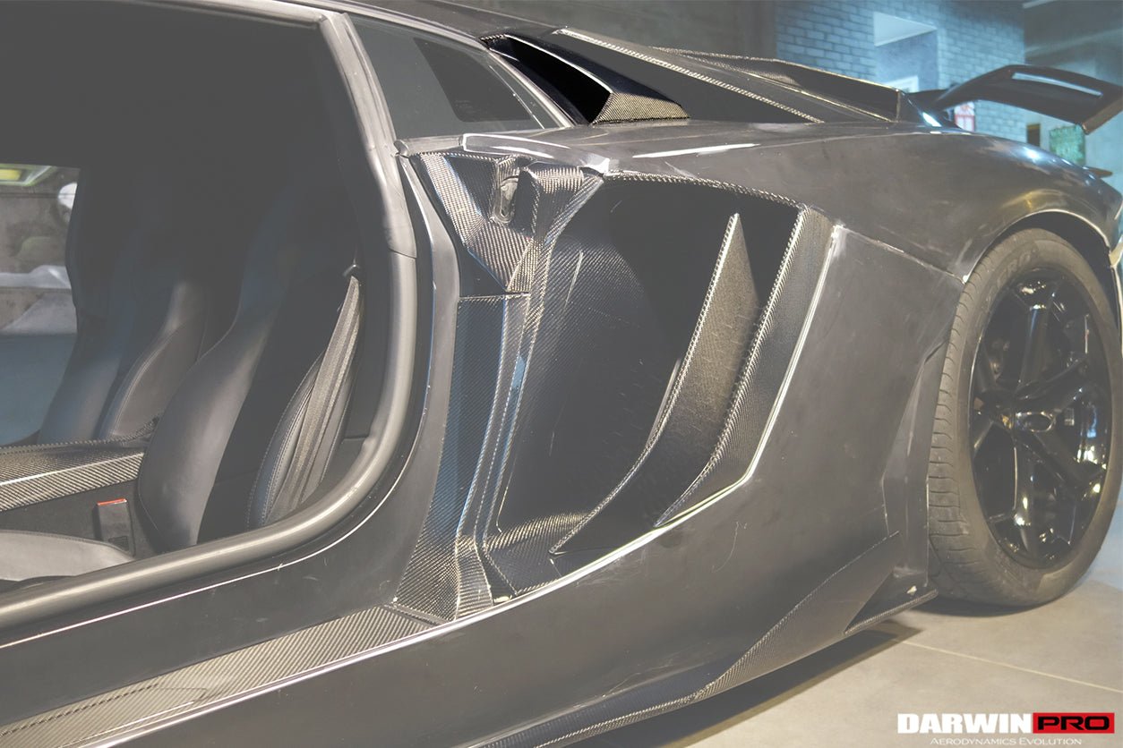 2011 - 2016 Lamborghini Aventador LP700 Coupe/Roadster Carbon Fiber Engine Air Intakes