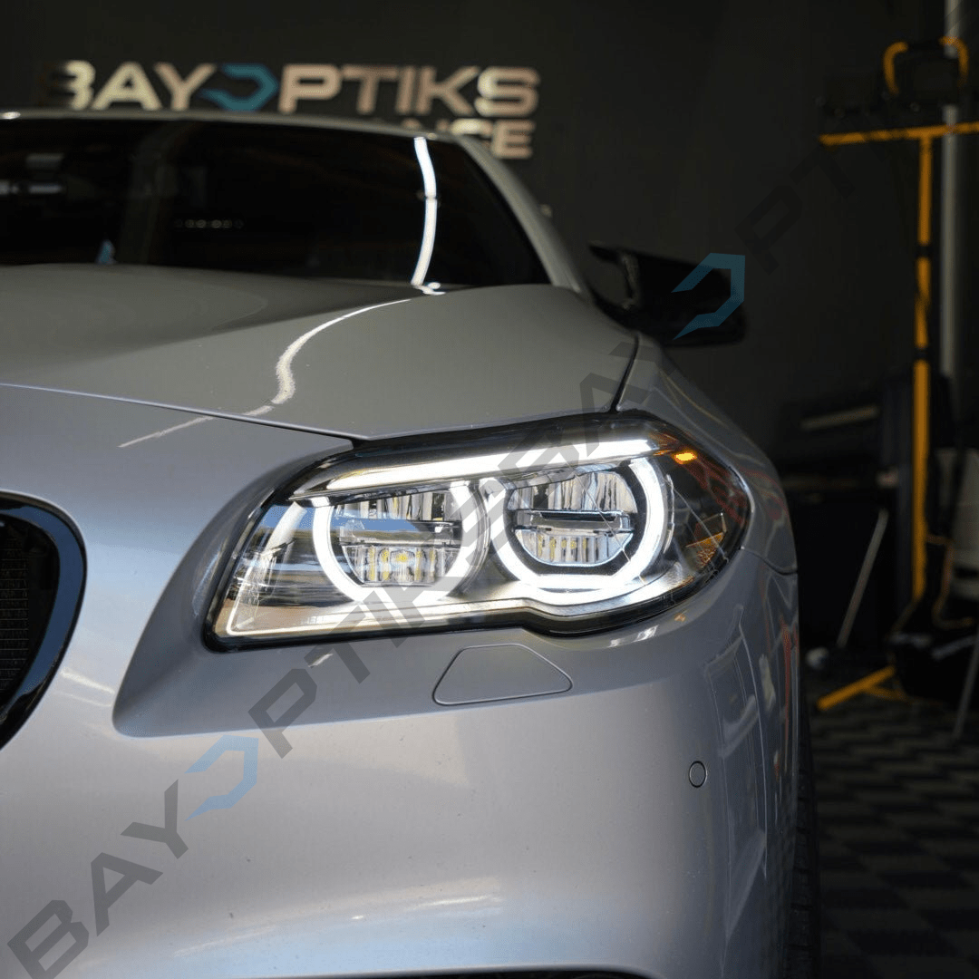 BMW F10 5 Series M5 LCI Style CSL Yellow/White DRL Headlights 2011–2017