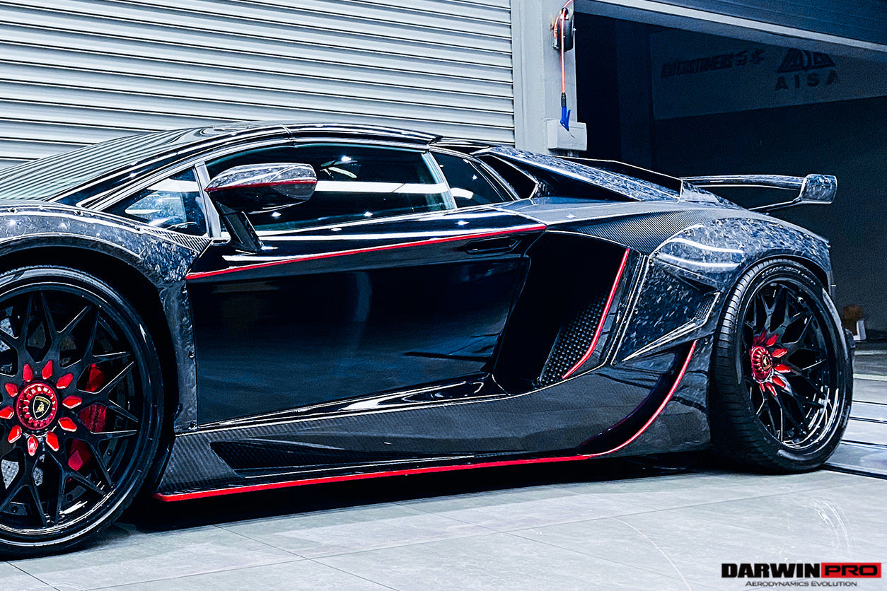 2011 - 2016 Lamborghini Aventador LP700 LP720 LP750 SVJ SV Coupe & Roadster Dry Carbon Fiber Mirror Housing Replacement