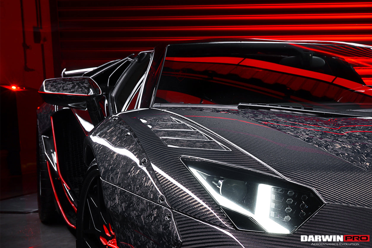 2011 - 2016 Lamborghini Aventador LP700 LP720 LP750 SVJ SV Coupe & Roadster Dry Carbon Fiber Mirror Housing Replacement