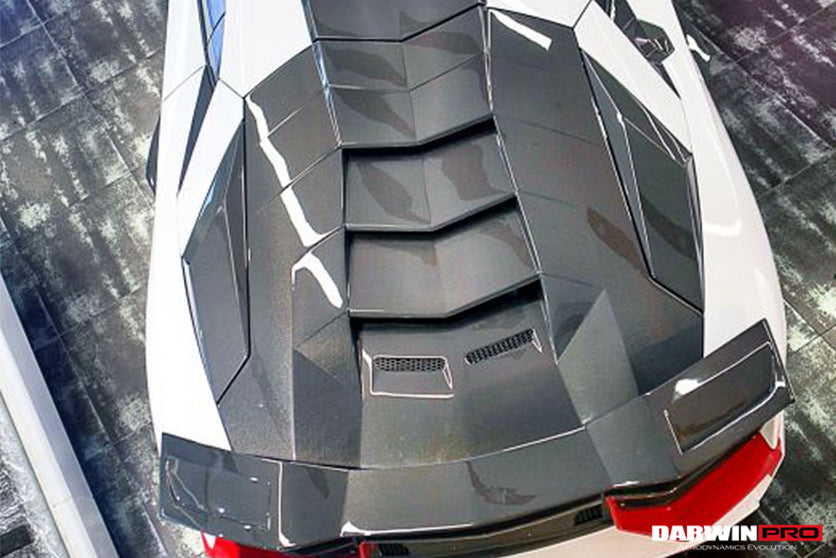 2011 - 2016 Lamborghini Aventador LP700 Coupe BKSS Style Carbon Fiber Engine Trunk