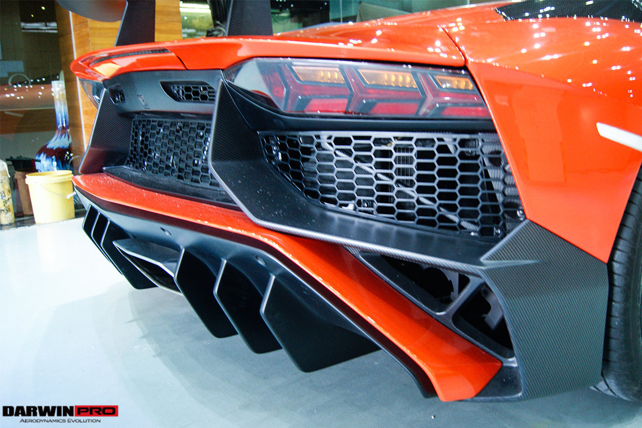 2011 - 2016 Lamborghini Aventador LP700 LP740 Coupe & Roadster SV Style Rear Bumper