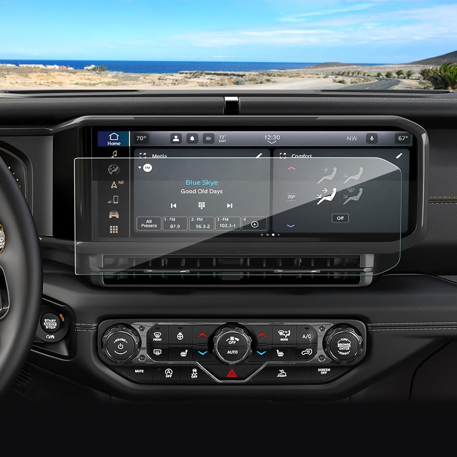 2018+ Jeep Wrangler Display Screen Protection Frame