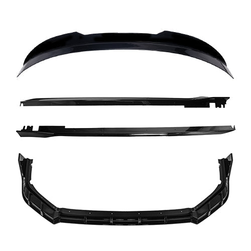 Honda Civic FE EOS Style Gloss Black Full Aero Kit Splitter Side Skirts Spoiler 2022-2024