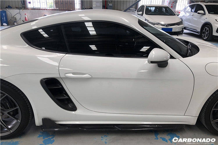 2017 - 2023 Porsche 718 Cayman/Boxster AM Style Carbon Fiber Side Skirts