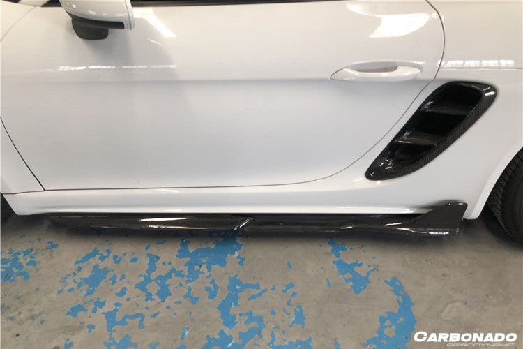 2017 - 2023 Porsche 718 Cayman/Boxster AM Style Carbon Fiber Side Skirts