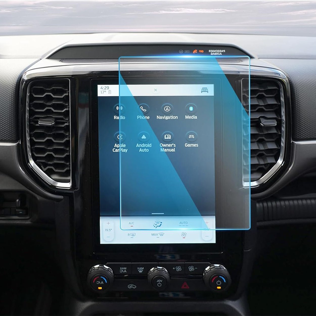 2019+ Ford Ranger Display Screen Protection Frame