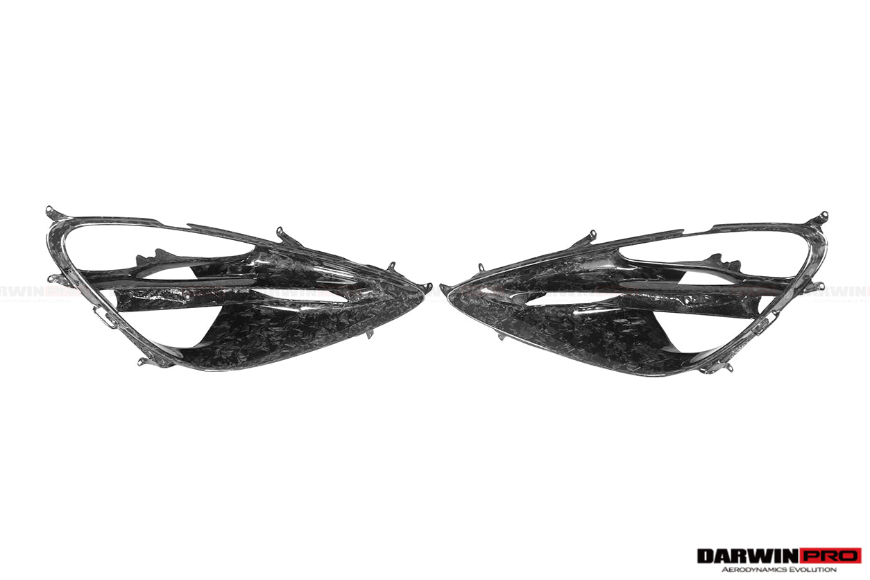 2017 - 2020 McLaren 720S Dry Carbon Fiber Headlight Inserts Trim Replacement