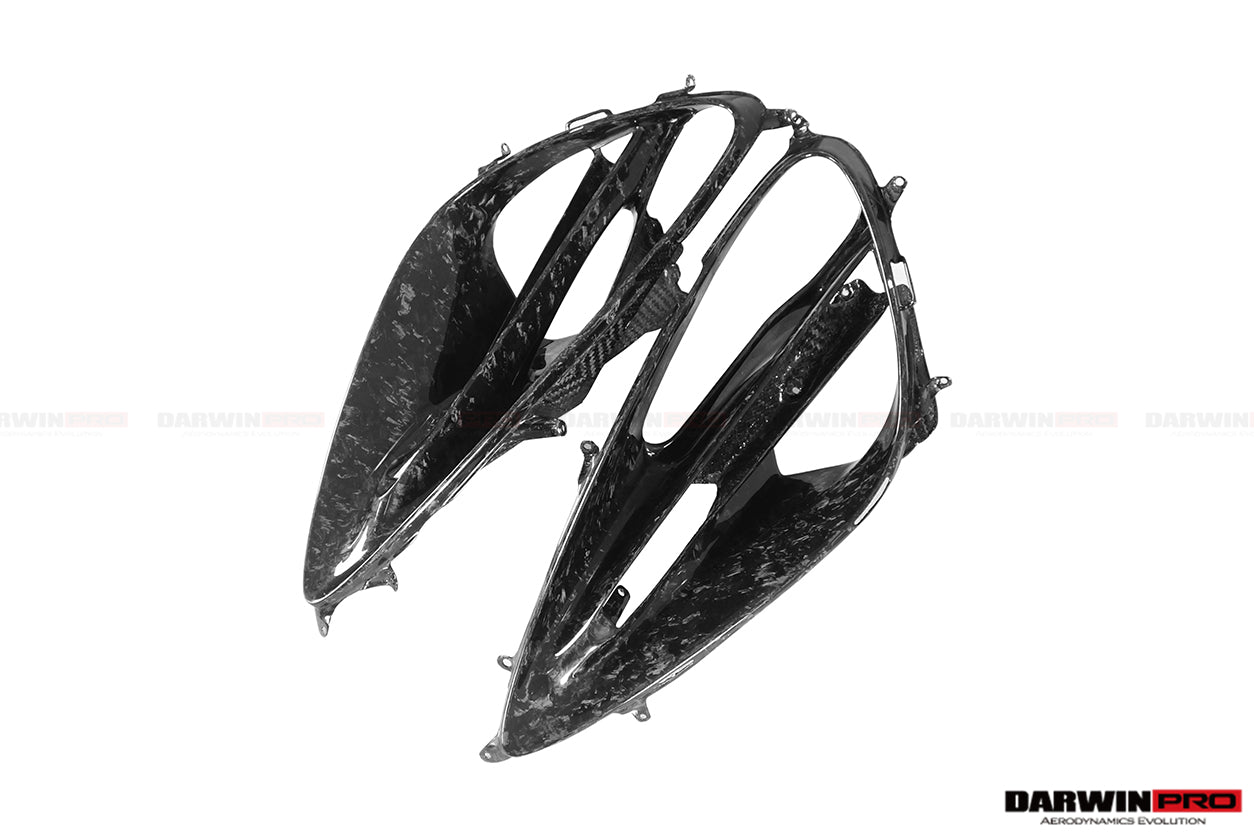 2017 - 2020 McLaren 720S Dry Carbon Fiber Headlight Inserts Trim Replacement