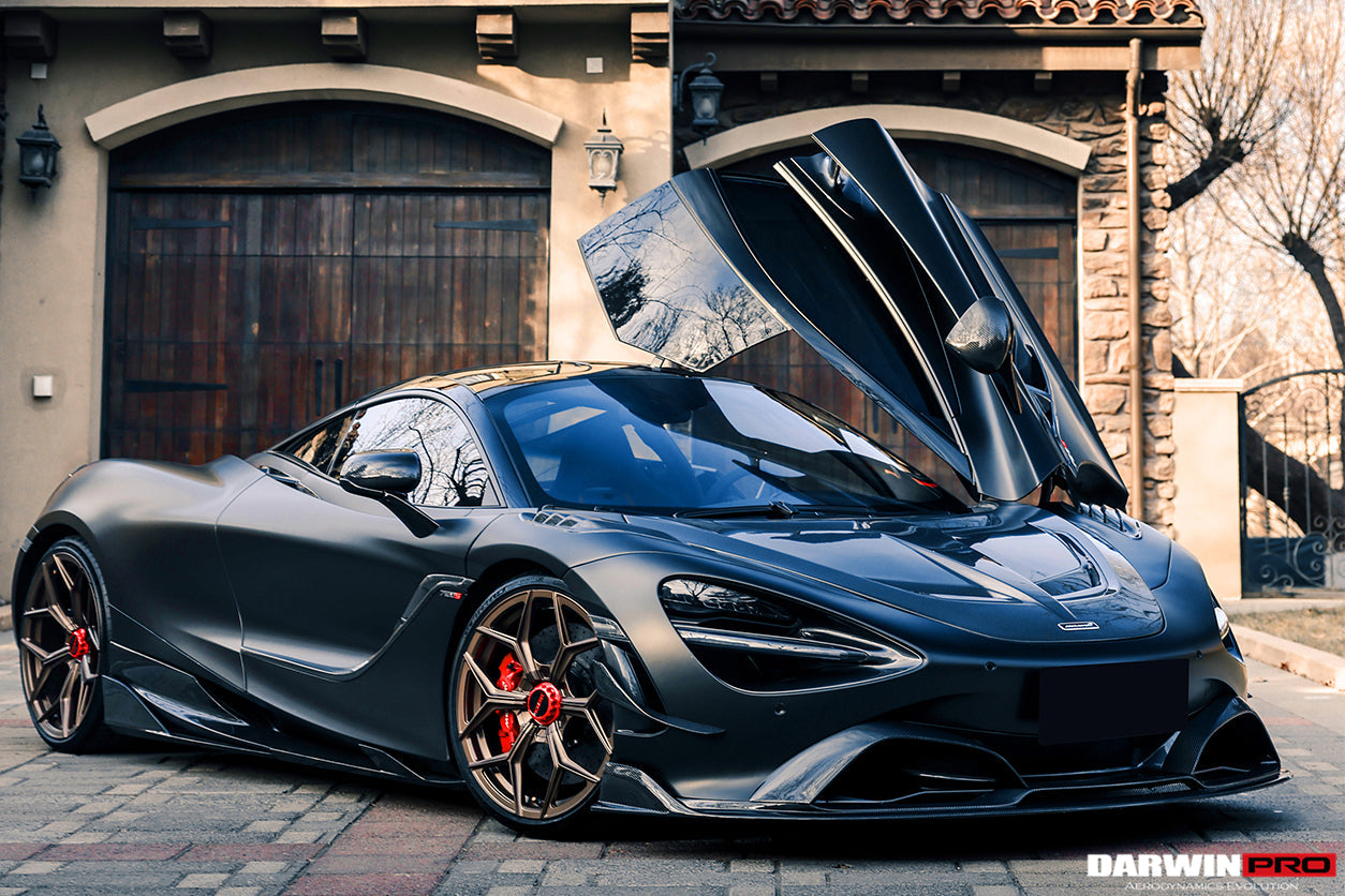 2017 - 2021 McLaren 720s Se²NWB Style Carbon Fiber Front Bumper Canards