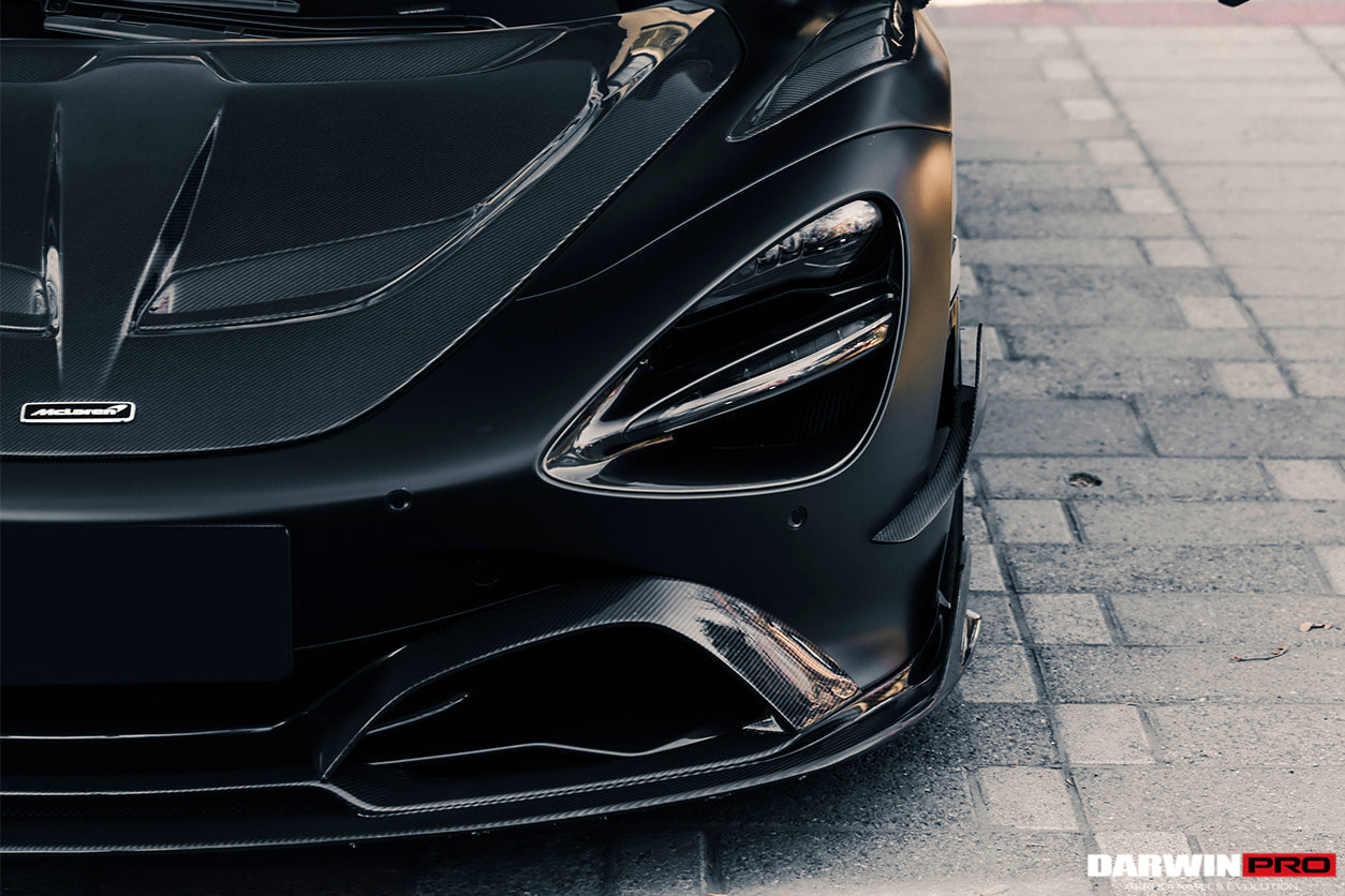 2017 - 2021 McLaren 720s Se²NWB Style Carbon Fiber Front Bumper Canards