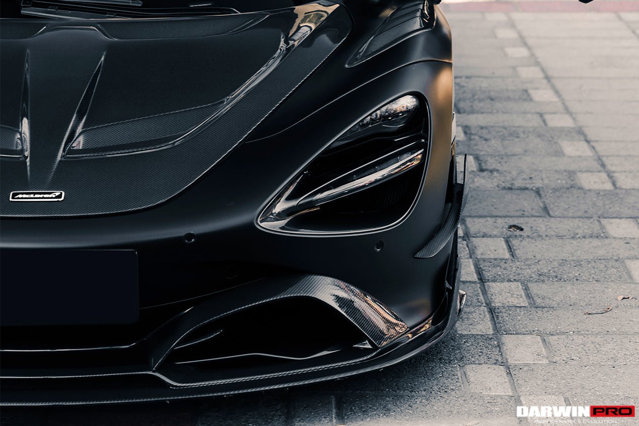 2017 - 2021 McLaren 720S Se²NWB Style Carbon Fiber Front Bumper Canards