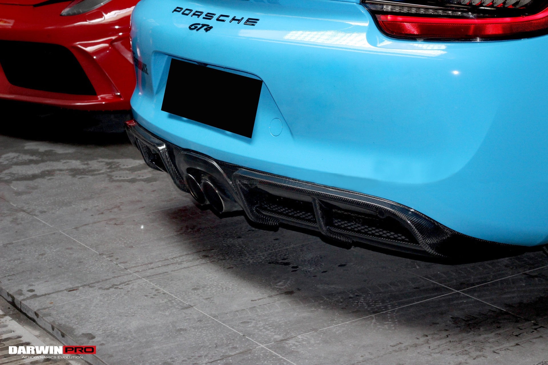 2012 - 2016 Porsche 981 Boxster/Cayman GT4 Style Carbon Fiber Rear Diffuser