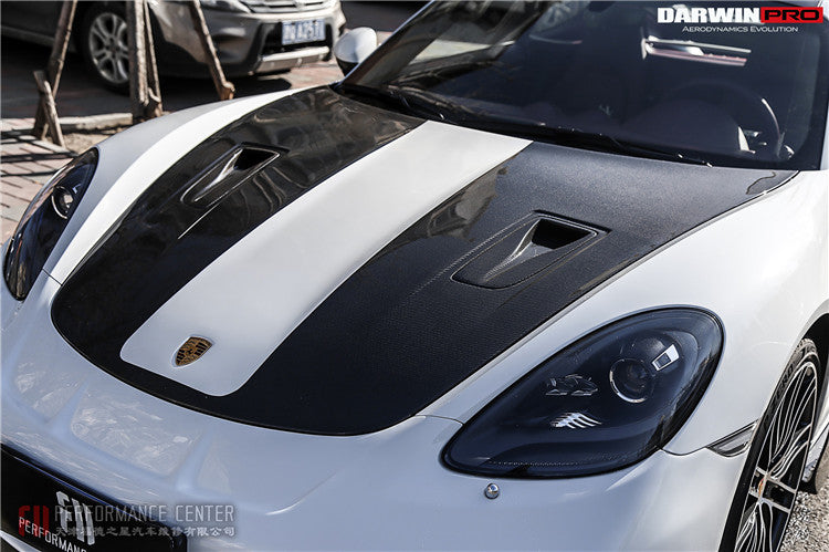 2012 - 2024 Porsche 718 & 981 Cayman & Boxster GT2RS Style Carbon Fiber Hood