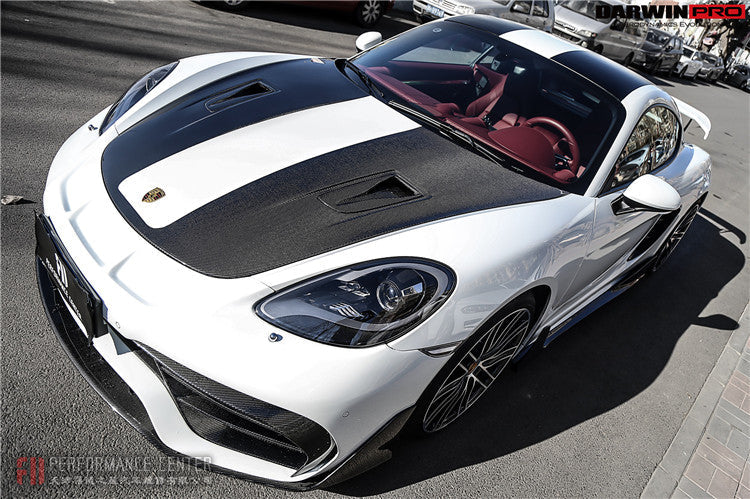 2012 - 2024 Porsche 718 & 981 Cayman & Boxster GT2RS Style Carbon Fiber Hood