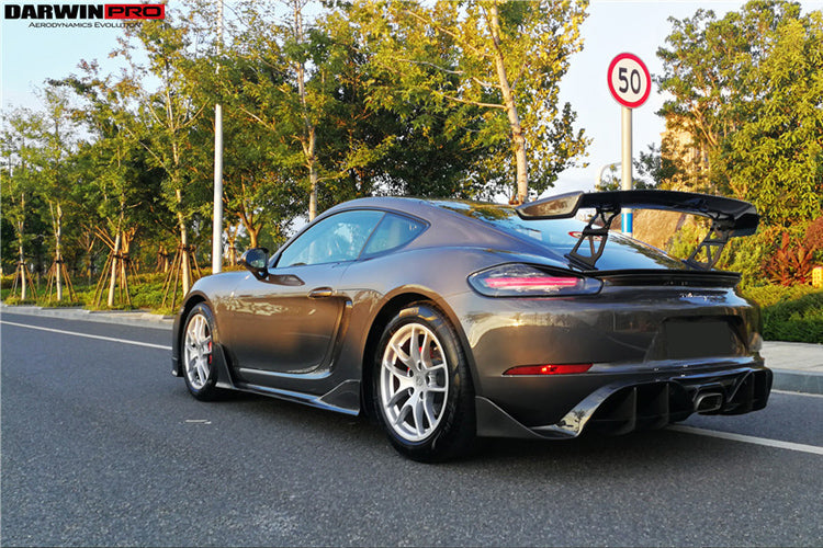 2016 - 2024 Porsche 718 Cayman & Boxster BKSS Style Carbon Fiber Trunk Spoiler