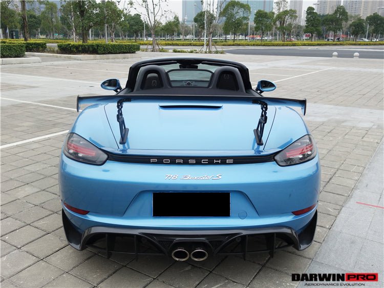 2016 - 2024 Porsche 718 Cayman & Boxster BKSS Style Carbon Fiber Rear Trim