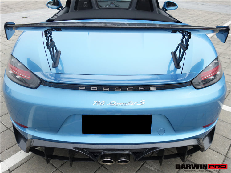 2016 - 2024 Porsche 718 Cayman & Boxster BKSS Style Carbon Fiber Rear Trim
