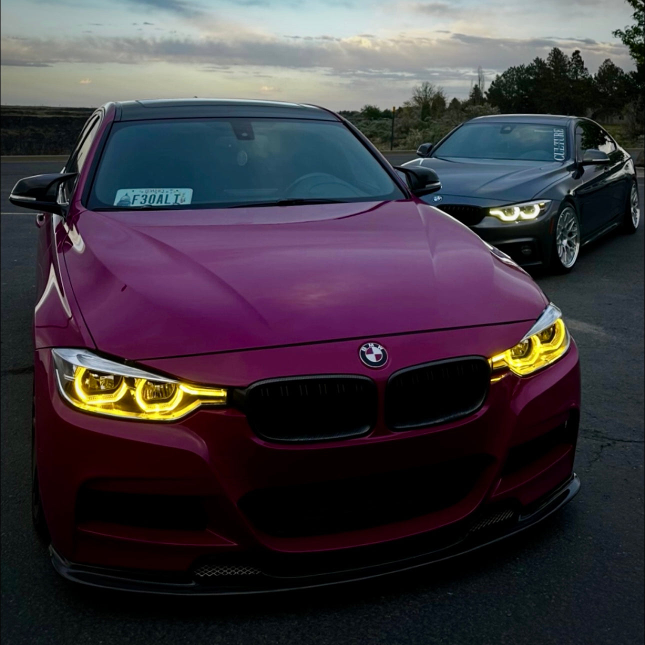 F30 3 Series LCI Style LED Headlights V2 CSL Yellow/White 2012 - 2019