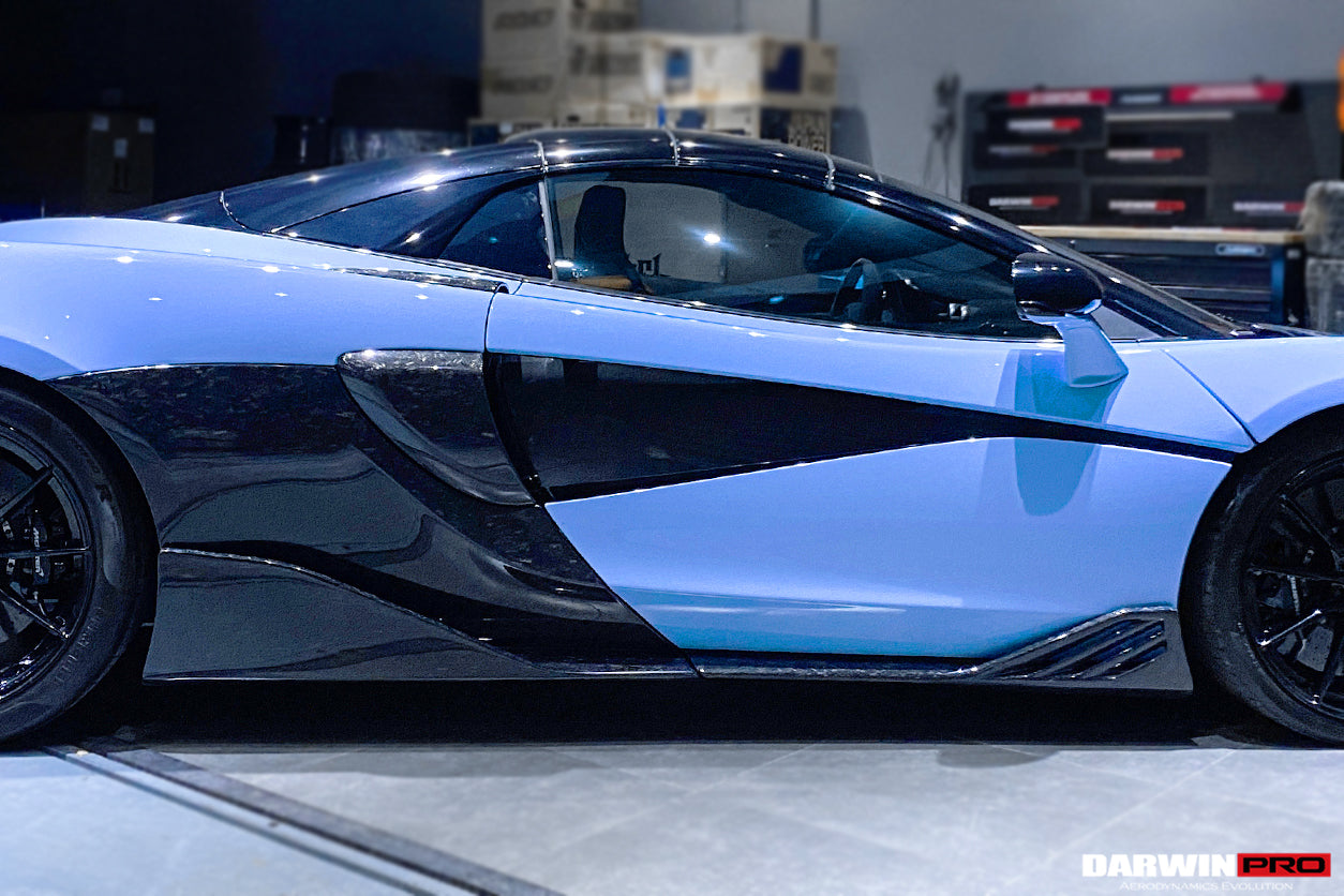 2015 - 2021 McLaren 600lt 540C 570S BKSS Style Cabon Fiber Side Skirts Under Board
