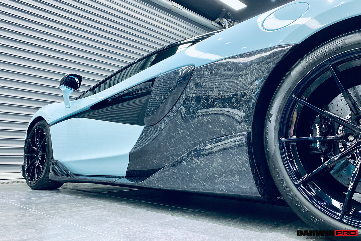 2015 - 2021 McLaren 600lt 540C 570S BKSS Style Cabon Fiber Side Skirts Under Board