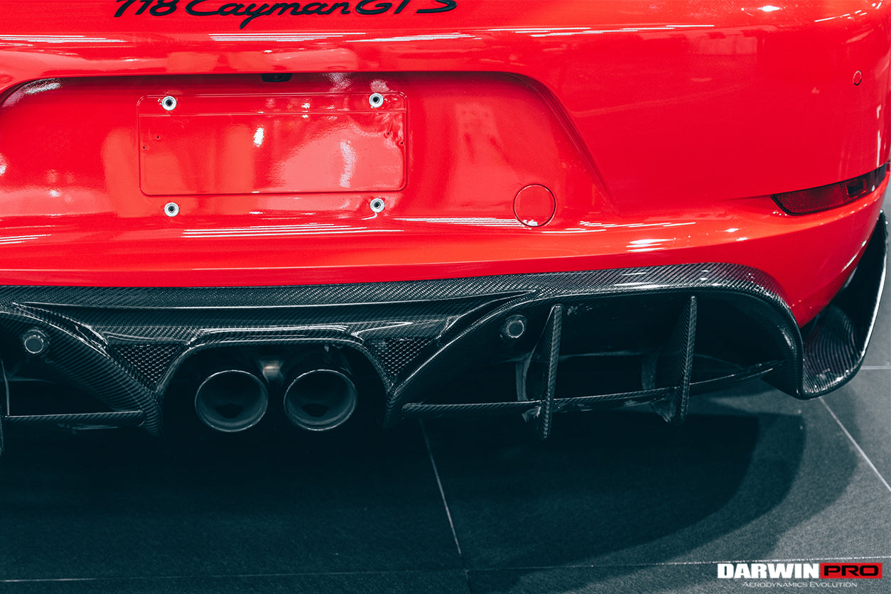 2016 - 2024 Porsche 718 Cayman & Boxster Stuttmate Carbon Fiber Rear Diffuser