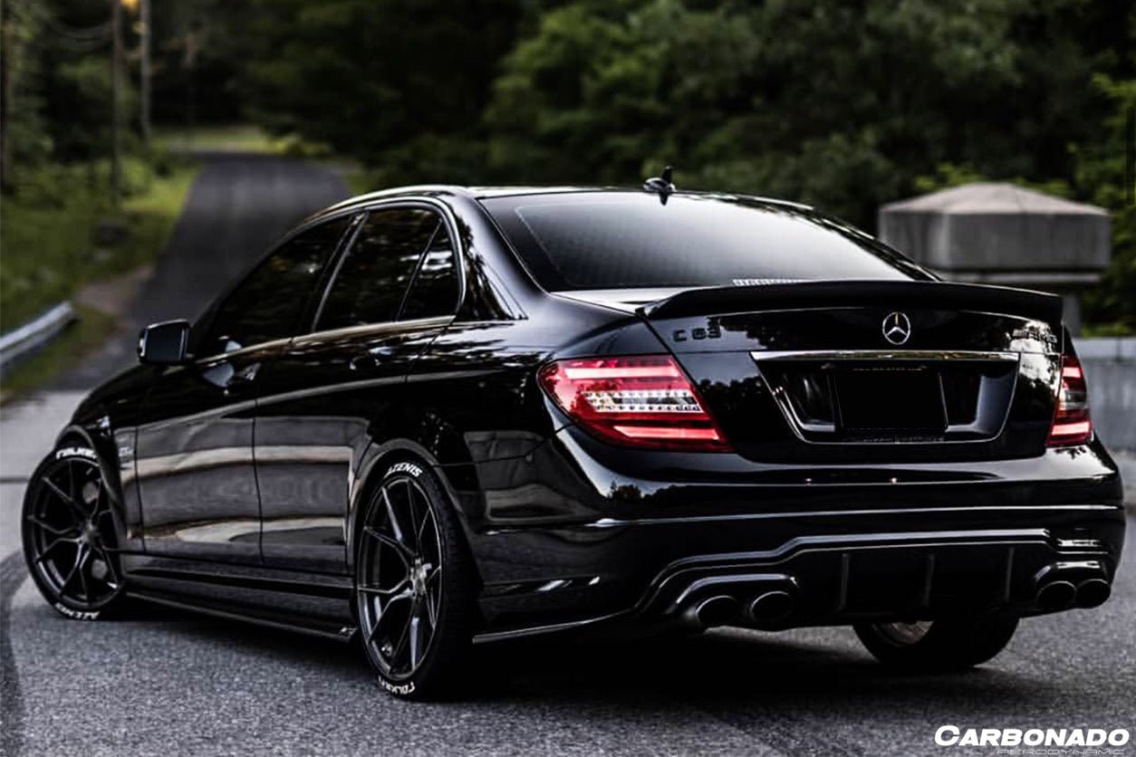 2008 - 2014 Mercedes Benz W204 C63 AMG RZ Style Carbon Fiber Side Skirts